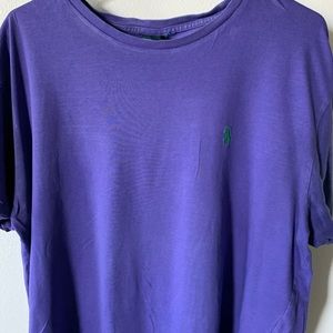 Purple POLO tee with green accent